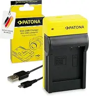 [PATONA] Slim Charger for DMW-BCF10E, BCG10E, BCJ13E Batteries Compatible with Panasonic Lumix DMC-FS7 DMC-LX5