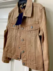 Polo Ralph Lauren Montauk Denim Trucker Jacket Boys sz 7 duck paint splatter