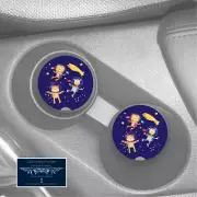 ANIMALS IN OUTER SPACE ASTRONAUT CUSTOM SANDSTONE CAR COASTER SET OF 2 ABSORBS