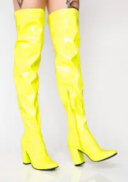[Current Mood] Cyber Yellow Thigh High Boots