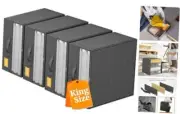 Sheet Organizers and Storage Bed Sheet Organizer 4 Pack Queen&King Size Grey