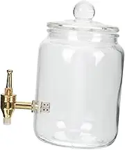 NAMOARLY Large Glass Wine Jar with Spigot Sealed Beverage Container for Tea Juice and Wine Clear Fermentation Jar with Wide Mouth Design for Home Parties and Drink Shops