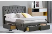 Istyle Modern Classic Dupont Queen Drawer Storage Bed Frame Grey