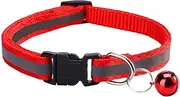 Dog Collar, Breakaway Cat Collar with Bell, Chew-Proof Lightweight Pet Supplies for Training Daily Walks Outdoor Activities Nighttime Safety