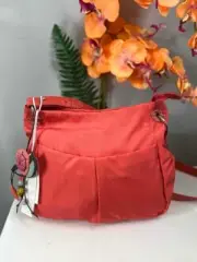 NWT RADLEY LONDON Orange Red Nylon Lightweight Crossbody Bag