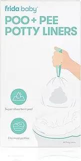 Frida Baby Poo + Pee Potty Liners | Leak-Proof, Super-Absorbent Liners Fits Most Potty Chairs for Easy Cleanup