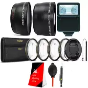 58mm Fisheye Telephoto & Wide Angle Lens + Macro Kit + Top Kit for Canon DSLR