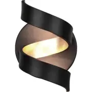 Arnsberg 229910202 Spiral 1 Light 7 inch Black and Gold Wall Sconce Wall Light