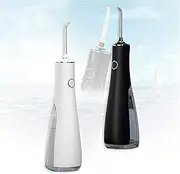 FREEZYMAN Cordless Water Floss Cleaner Portable Oral Cleaner Set of 2 with Detachable Water Tank Household Dental Flusher with 3 Modes IPX7 Waterproof Professional Cordless Dental Floss Rotary Nozzle