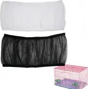 2 Pcs Bird Cage Guard Nylon Net Seed Catcher, Bird Cage Cover Mesh Netting, B...