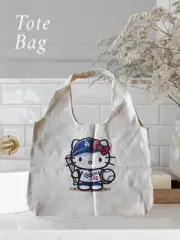 Super Cute !! - Hello Kitty Dodgers Canvas Tote Bag