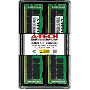 A-Tech 64GB 2x 32GB 2Rx4 PC4-25600R RDIMM DDR4 3200 ECC REG Server Memory RAM