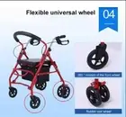 Rollator Walker 6 Wheels Foldable Lightweight w/Seat for Seniors Walking Rolling