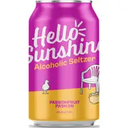 Hello Sunshine Hard Seltzer Passionfruit Can 330mL