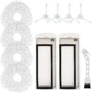 Replacement Accessories Compatible with Robot Sweeping Narwal T10,Microfiber X2 Filters X4 Side Brushes X4 Mop Cloth X1 Brush
