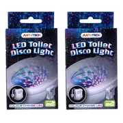 2PK Art + Tech LED Toilet Disco Light Motion Sensor Bathroom Decor Lamp 13.1cm