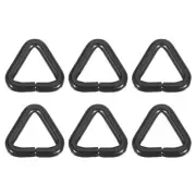 6 Pcs Metal Triangle Ring Buckle, 5/8" Belt Fastener Connectors, Black