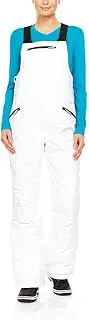 [Swiss Alps] Womens Waterproof Breathable Ski Bib Pants with Pockets