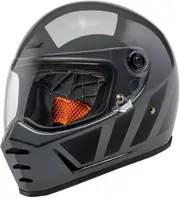 Biltwell Lane Splitter Inertia, full face helmet , color: Dark Grey/Black , size: XL