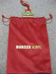 Burger King Advent Calendar Whopper Ornament BK Village Christmas Velvet Pouch