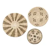 Baskets for Wall Decor, Bohemian Wall Basket Decor Set Wicker Wall Decor (3pcs)