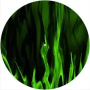 Slipmat Slip Mat Pad for any 12" Turntable LP DJ Record Player FIRE LICKS GREEN
