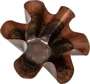 Creative Co-Op Metal Organic Shaped Planter, Oxidized Copper