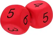 SOPOTUTU 2pcs Oversized Foam Dice for Classroom Learning Fun Activities Soft Eva Dice for Games Teaching Tools and Party Decorations Safe Lightweight Design