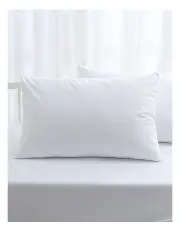 [Dreamaker] Soft Touch Cot Waterproof Pillow Protector 2 Pack in White