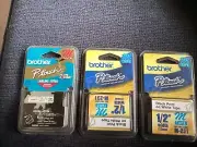 3 Packs - Brother P-Touch M-Tape 1/2 inch - BLACK on WHITE -- M-231