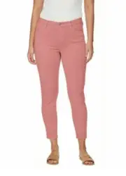 New Buffalo David Bitton Women's High Rise Soft Stretch Ankle Pant Pink Sz 10/30