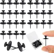 Xinghonyac 30 Pcs Double Headed Picture Hanging Nails, Double Headed Nails, Thumb Tacks for Wall, Picture Photo Frame Small Head Hanging Nails, Decorative Push Pin Hooks for Home, Office, School