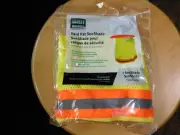 HARD HAT NECK SHIELD HELMET SUN SHADE HI VIS REFLECTIVE STRIPE 1- New in package