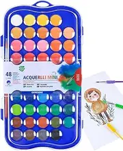 Kid Friendly Watercolor Set, Watercolor Paint Palette Set, Watercolor Art Kit, Beginner Watercolor Paint Kit, 48 Colors Watercolor for Kids, Painting Supplies for Kids, Watercolor Paint Set with Brush