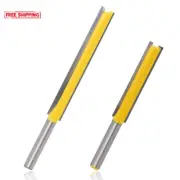 Mesee Set of 2 Pieces Extra Long Straight Router Bit Set, 1/4-Inch Shank Double
