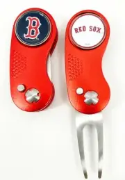 GOLF SWITCHBLADE Boston Red Sox DIVOT REPAIR TOOL + Ballmarker Red