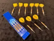 PLASTIC SOFT TIP BRASS BARREL DARTS 12 PIECES