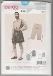 Burda Sewing Pattern 6888 Mens History Renaissance Jacket Pants Costume Sz 36-50