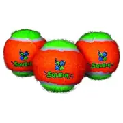 Spunky Pup Squeaky Tennis Ball 3-Pack Small Dog Fetch Toy Squeak, Bounce, Float