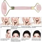 Rose Quartz Eye Pad Face Massage Roller Scraper Board Set Natural Jade Handm HB0