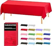 D&Z Plastic Tablecloth Disposable, 6 Pack Red Table Cloth Individually Wrapped for Indoor&Outdoor, 54 x 108 Inch Rectangle Table Cover for Party, Picnic, Birthday, Wedding & Dinner