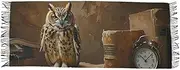 [XYMZR] Clock Owl Book Retro Women’s Scarf Soft Warm Long Scarves Shawl Wrap for Winter Autumn Spring Travel Office Home, Multi-colored