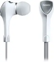 iSound DGHP-5713 Stereo Earbuds & Microphone, White