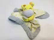 Carters Giraffe Lovey Security Blanket Plush Baby Yellow Gray Cuddle Toy Soft