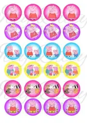 Edible Cake / Cupcake Toppers PEPPA PIG birthday - Highest Australian Quality