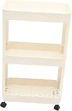 VILLFUL Rolling Storage Organizer Cart with Wheels Multi Purpose Condiment Holder for Kitchen Bathroom Office Space Saving Design for Easy Access and Modern Aesthetics