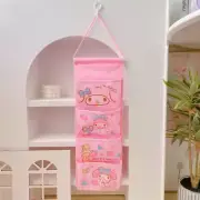 Creative Kawaii Girl Wall Hanging Storage Bag Cartoon Multi-compartment Bag A