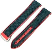 [CEKGDB] 19mm 20mm Nylon Rubber Watchband 21mm 22mm For Omega Seamaster 300 AT150 Speedmaster 8900 PlanetOcean Leather Strap