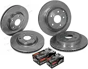 Front & Rear Disc Brake Rotors + Pads for Holden Commodore Berlina Statesman Calais VE WM V6 3.0L LFW LF1 3.6L LY7 LLT LFX 6cyl 3.6L HFV6 LWR LE0 LW2 (HN) LPG V8 6.0L L77 2006 to 2013
