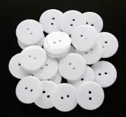 1 Inch (25Mm) White Buttons Two Holes Resin Button for Sewing and Craft